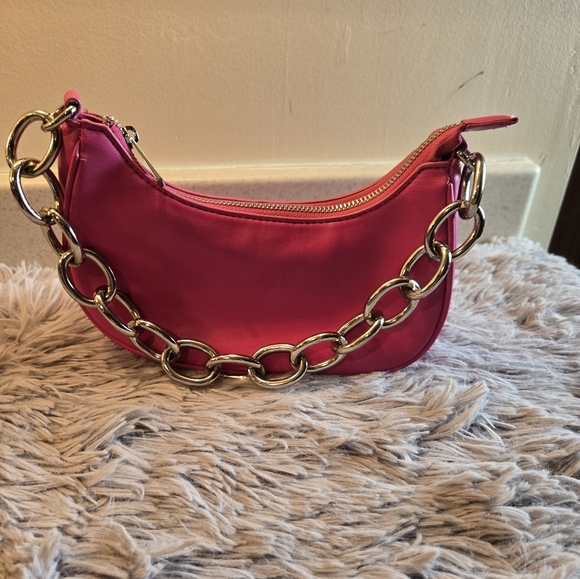 Pull & Bear Pink Bag with Chain Strap - Picture 5 of 14